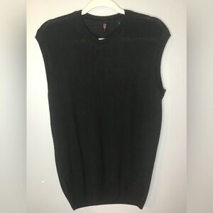 SVTR Black Merino Wool Sleeveless Sweater Vest Small NWT